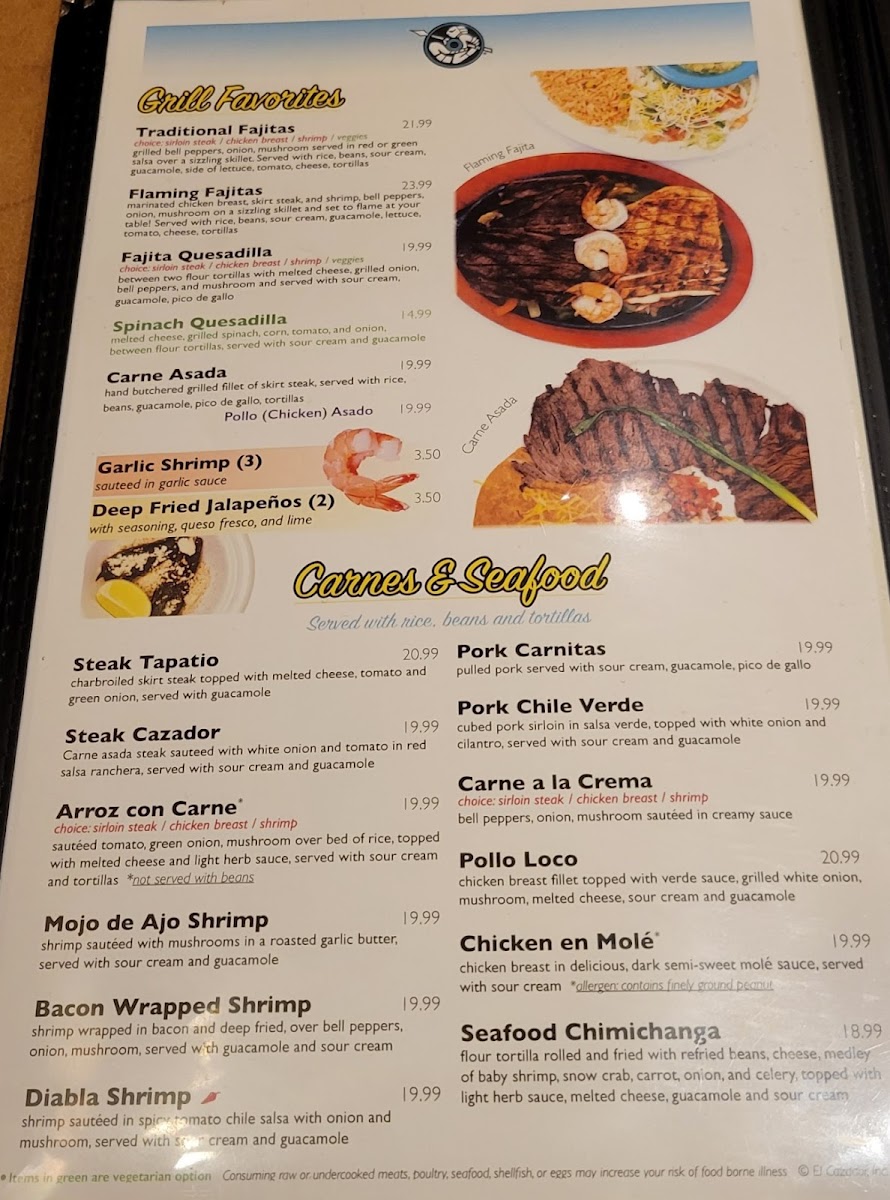 Menu El Cazador Mexican Grill & Cantina-1
