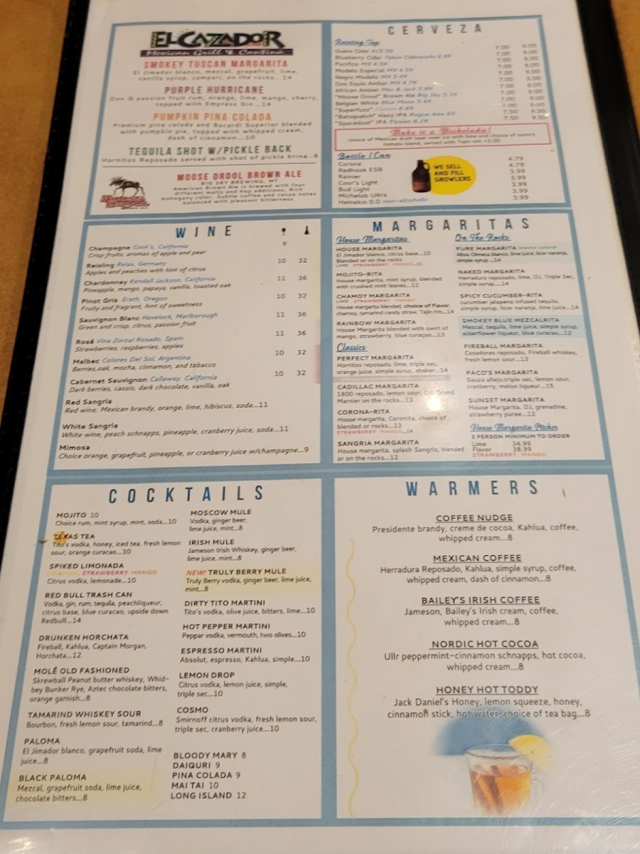 Menu El Cazador Mexican Grill & Cantina-4